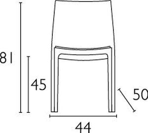 Chaise de cantine / chaise de patio Maya vert