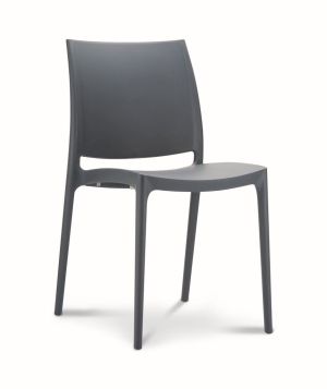 Chaise de cantine / chaise de patio Maya gris  