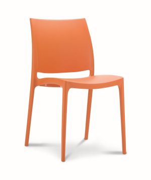 Chaise de cantine / chaise de patio Maya orange