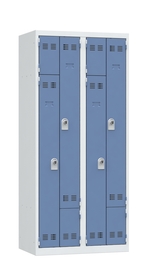 armoire monobloc 2 colonnes bleu