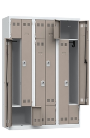 armoire monobloc 3 colonnes basalte