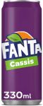 Fanta Cassis frisdrank, sleek blikvan 33