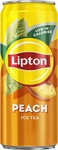 Lipton Ice Tea Pêche boisson rafraîchissante, sleek canette de 33 cl, paquet de 24 pièces