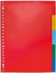 SOHO tabbladen, A4, PP, 23-gaatsperforatie, 5 tabs, geassorteerde kleuren