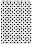 Sachet cadeau, 13,5 x 18 cm, paquet de 1000 pièces, boules, noir sur blanc