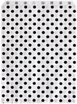 Sachet cadeau, 15 x 22 cm, paquet de 1000 pièces, boules, noir sur blanc