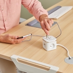 Fellowes contactdoos Power Cube, 3 stopcontacten + 1 x USB-A + 2 x USB-C, wit, voor België