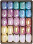 Ruban cadeau, 5 mm x 20 m, nacre, couleurs assorties
