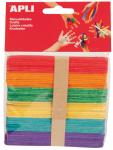Apli gekleurde houten sticks, pak van 50