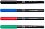 SOHO fineliner, fijne punt, geassorteerde kleuren, blister van 4 stuks