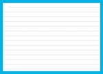 SOHO flashcard, gelijnd, ft A6, blauw, pak van 50 vel