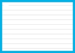 SOHO flashcard, gelijnd, ft A7, blauw, pak van 50 vel