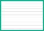 SOHO flashcard, gelijnd, ft A7, groen, pak van 50 vel