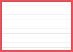 SOHO flashcard, gelijnd, ft A7, rood, pak van 50 vel