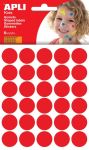 Apli Stickers cirkels, rood, diameter: 2