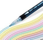 Creakit outline marker metallic, geassorteerde kleuren, pak van 12 stuks