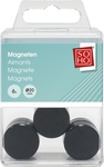 SOHO magneten, 20 mm, zwart, pak van 6 stuks