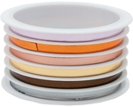 Ruban cadeau, 6 x 5 mm x 5 m, metallique, couleurs assorties