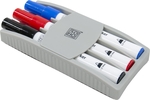 SOHO whiteboardmarker, 1,5 - 3 mm, ronde punt, set van 3 stuks met magnetische wisser
