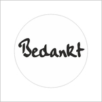 Etiquette imprimée en rouleau, 500 pièces, diamètre 39 mm, Bedankt