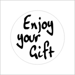 Etiquette imprimée, sur rouleau, diamètre 39 mm, 500 pièces, Enjoy Your Gift