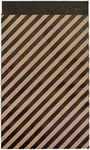 Sachet cadeau, 12 x 19 cm, paquet de 200 pièces, kraft, rayure, noir