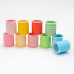 Ruban cadeau, 10 mm x 10 m, Double Couleurs, uni et blanc