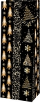 Sac cadeau Noël, arbres de Noël, pour bouteille, 9 x 36 x 13 cm