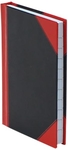 SOHO notitieboek, A7, harde kaft, zwart met rode hoeken