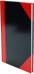 SOHO notitieboek, A5, harde kaft, zwart met rode hoeken