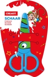 Creakit schaar Kids, 13 cm, ronde punt, kunststof, op blister, blauw