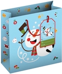 Sac cadeau bonhomme de neige, S, 6 x 15 x 15 cm