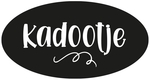Etiquette imprimée en rouleau, 500 pièces, largeur 39 mm, kadootje, blanc sur noir