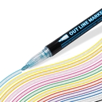 Creakit outline marker metallic, geassorteerde kleuren, pak van 6 stuks