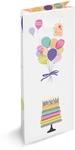 Sac cadeau anniversaire, gâteau et ballons, pour bouteille, 9 x 36 x 13 cm