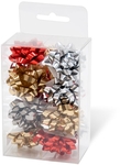 Noeud cadeau, autocollant, 35 mm, boîte de 12 pièces assorties, Noël Rouge