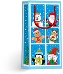 Sac cadeau Noël, figurines de Noël, S, 6 x 15 x 15 cm