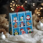 Sac cadeau Noël, figurines de Noël, L, 20 x 33 x 27 cm