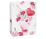 Sac cadeau Bouquet d'Amour, M, 10 x 23 x 19 cm
