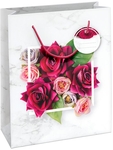 Sac cadeau Roses de l'Amour, L, 20 x 33 x 27 cm