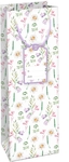 Sac cadeau Floral, pour bouteille, 9 x 36 x 13 cm