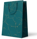 Sac cadeau Luxury, pétrole, L, 20 x 33 x 27 cm
