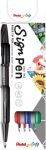 Pentel Sign Pen S520, 4 stuks assorti