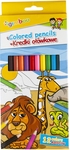 OFFICE products crayon de couleur Gimboo, étui carton de 12 pièces