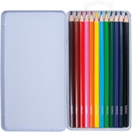 SOHO kleurpotloden, metalen doos van 12 stuks, geassorteerde kleuren