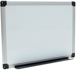 SOHO whiteboard, gelakt staal, magnetisch, 40 x 30 cm, aluminium frame