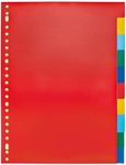 SOHO tabbladen, A4, PP, 23-gaatsperforatie, 10 tabs, geassorteerde kleuren