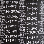 Papier cadeau Mathematics, 50 cm x 5 m, noir