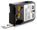 Dymo XTL tapes 19 mm, zwart op wit,vinyl