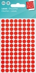 SOHO etiketten, diameter 8 mm, etui van 312 stuks, rood